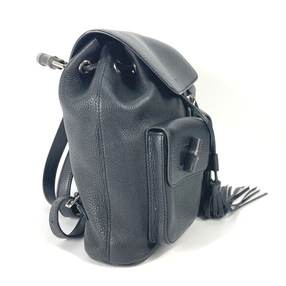 GUCCI Authentic Black Bamboo Backpack